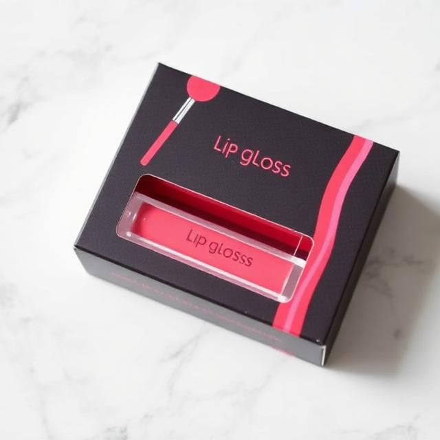 Custom lip gloss boxes from PackagingVista featuring premium-quality cosmetic packaging designed for branding